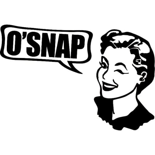 15*10.3cm oh snap sticker Beauty Temptation Body Car Stickers Decals Vinyl Hobby Car Bumper Sticker Car Sticker