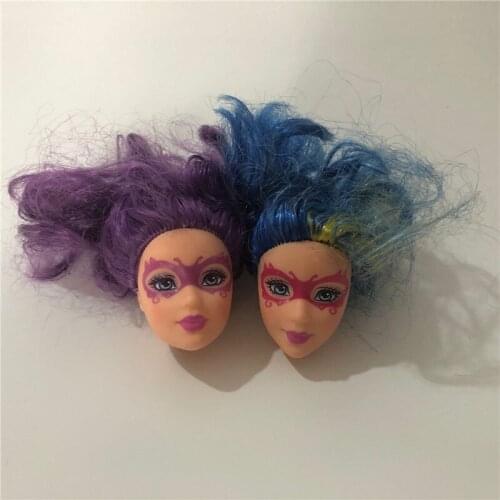 2pcs/lot New Arrival Fashion Genuine Girls Doll Accessories Heads For Fairy Butterfly Doll