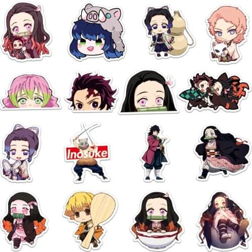 New Demon Slayer Blade Riman Graffiti Removable Trolley Case Sticker Laptop Sticker Car Waterproof Sticker Gift Suitcase