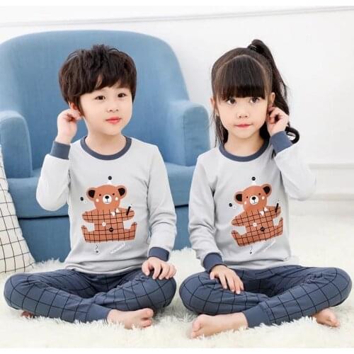 Autumn Children Clothes Kids Clothing Set Boys Pajamas Sets Totoro Styling Nightwear Print Pajamas Girls Sleepwear Baby Pyjama