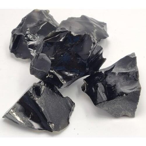 Natural Raw Black Obsidian Quartz Stones Rough Rock Crystals