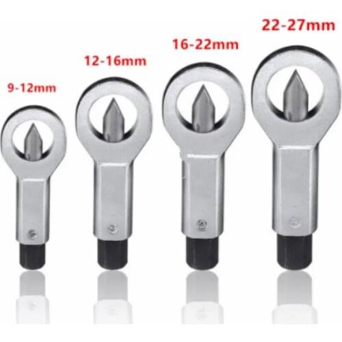 Professional Screw Nut Cracker 4kinds 9-36mm Heavy Duty Nut Splitter Set Broken Damaged Screw Nut Remover Removal Splitting Tool