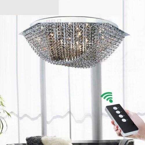 Simple modern three color LED hexagonal six creative warm bedroom study crystal lamps lighting fixture led crystal ceiling lamps