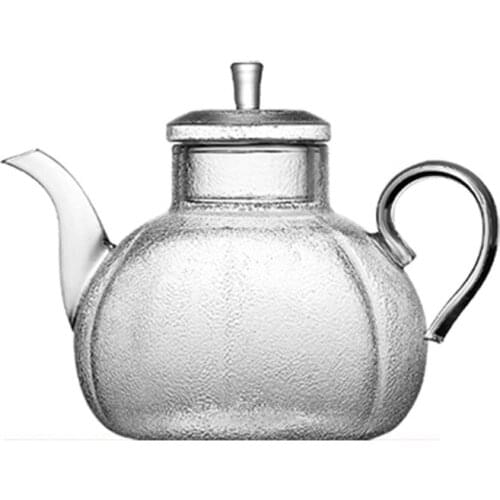 Glass cup 750ML Japanese Hammer stripe High temperature resistant glass teapot Fine grain pot Boiled teapot Melon porch Hold pot