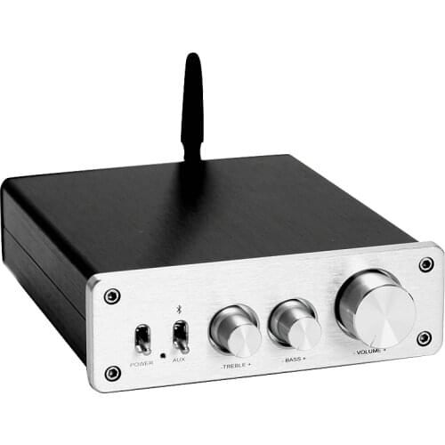 TPA3255 Power Amplifier Stereo Digital Amplifier 2 Channel QCC3008 Bluetooth 5.0 Digital Sound Amplifier(Silver+Black)