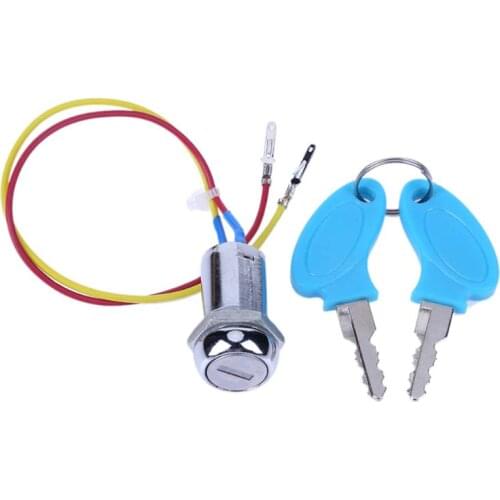 VODOOL 2 Wires Pedal ATV Electric Folding Bike Moped Go-kart Ignition Switch Key Bicycle Kart Ignition Switch Starter