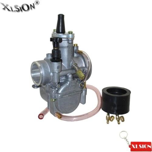 XLSION Aftermarket PWK 28mm Flat Side Carburetor Carb For Scooter UTV ATV Quad Go Kart Dirt Bike Motocross