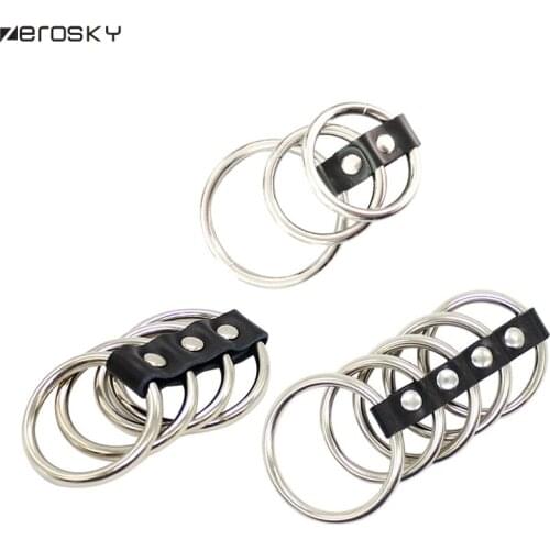 Zerosky Metal Penis Loop Rings Cock Rings Sex Toys for Men Male Time Delay Premature Ejaculation Cock Ring Sex Products