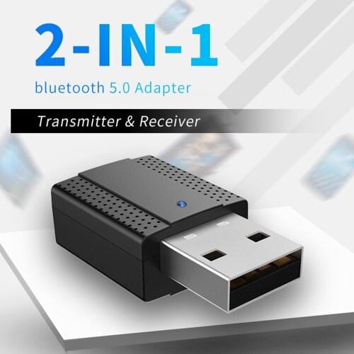 1pc 2in1 Bluetooth 5.0 Audio Receiver Transmitter Mini 3.5mm AUX Stereo Bluetooth Transmitter For TV PC Wireless Adapter For Car