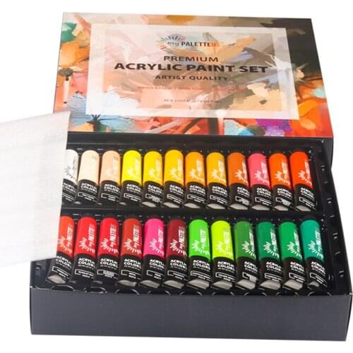 48 Colors 22ML Acrylic Paint Set Environmental Acrylic Painting Aluminum Tube Art Painting Pigment For Graffiti Art Supplies