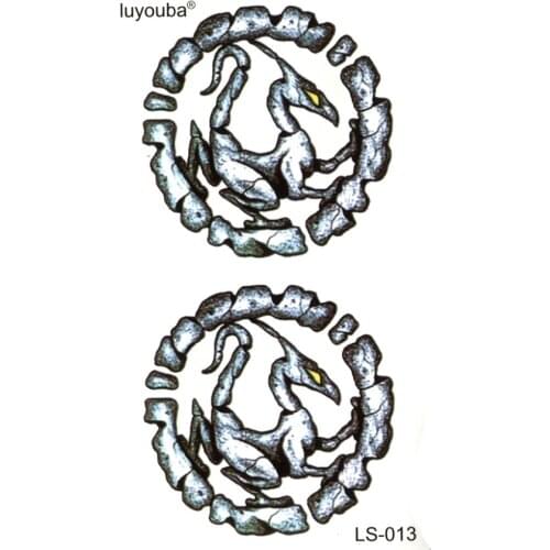 50pcs Dinosaur fossil waterproof temporary tattoos stickers faux tatouage temporaire homme femme sexy tattoo men