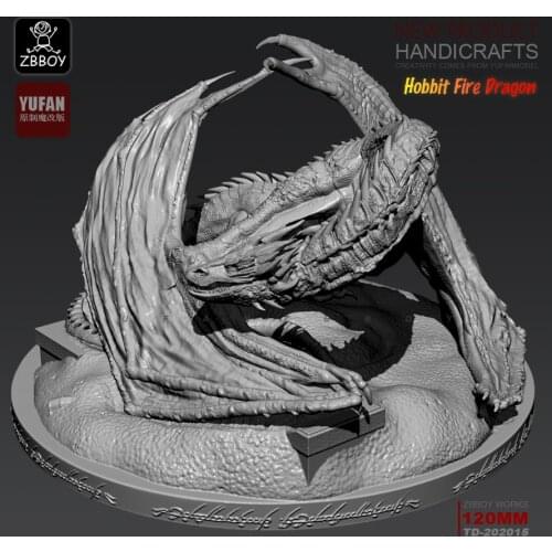 75MM Resin Kits Habit fire dragon resin model self-assembled TD-202015
