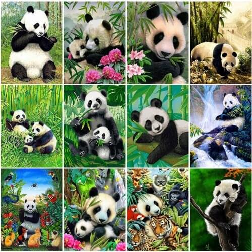 Full Drill 5D Diy Diamond Embroidery Animal Cross Stitch Diamond Painting Panda Picture Of Rhinestone Diamond Mosaic Home Decor