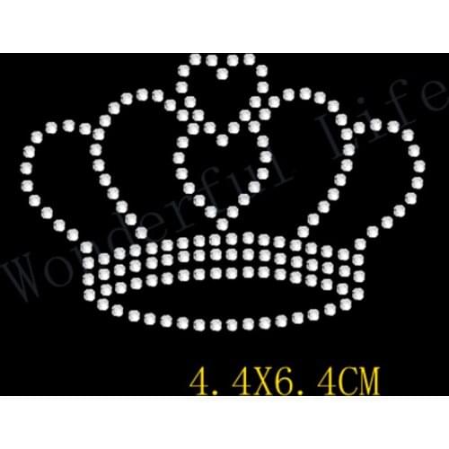 Free shipping crown Iron on Rhinestone Diamantes Transfer rhinesotne iron on heat transfer crystal strass