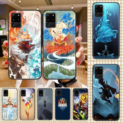 Anime Avatar the Last Airbender Phone case For Samsung Galaxy Note 4 8 9 10 20 S8 S9 S10 S10E S20 Plus UITRA Ultra black fashion