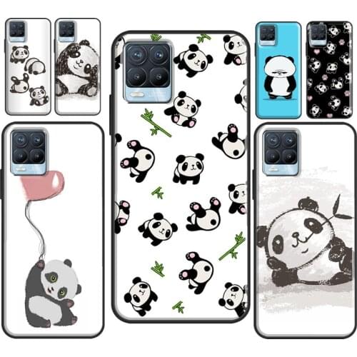 Cartoon Panda Case For OnePlus 9 Pro 7 8 T Nord Cover For OPPO Realme C3 C11 C15 C21 GT Neo 6 7 8 Pro