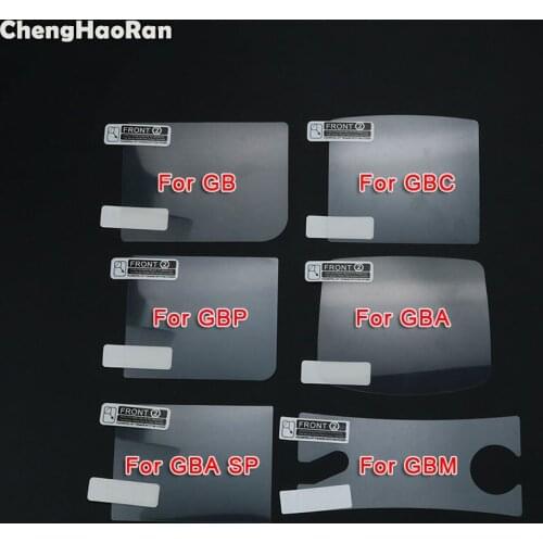 ChengHaoRan 10pcs LCD Screen Protector Protective Film for Gameboy Color for GBA GBA SP GBC GB GBP for GBM Console