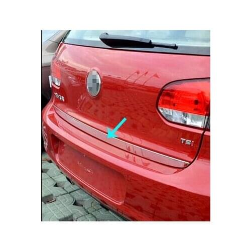 Higher star stainless steel car rear trunk decoration trim,rear trunk bright strip For Volkswagen Golf 6