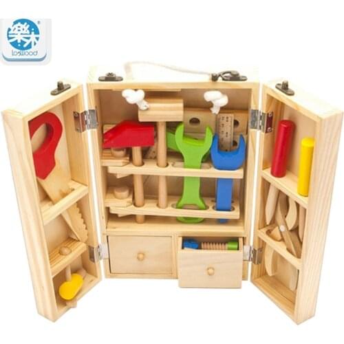 Wooden Multifunctional Tool Set Maintenance Box Wooden Toy Baby Nut Combination Educational Toy gifts