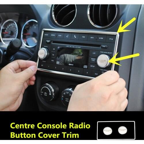 For Jeep Wrangler JK 2007-2016 Inner Centre Console Radio Button Cover Trim 3pcs Car accesories interior Car decoration