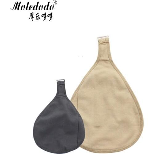 Drop-shaped Cotton Breast Protheses Protection Sleeve Sweat-absorbent Breathable Silicone Breast Protection Case Hook D30