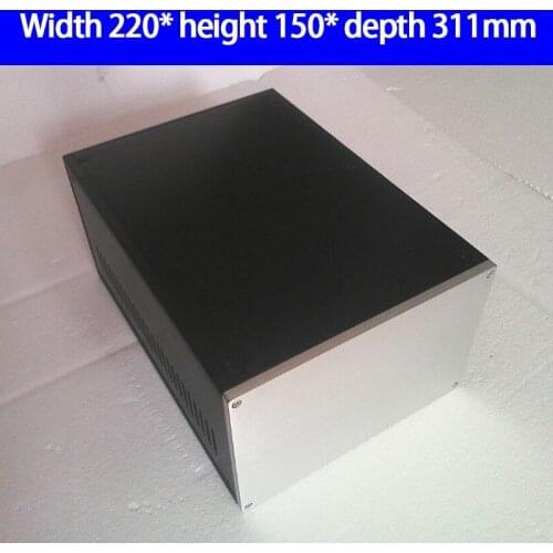 KYYSLB 2215 220*150*311mm Aluminum Amplifier Chassis Box House DIY Enclosure with Feet Screws Case Shell