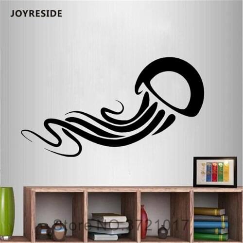 JOYRESIDE Jellyfish Wall Deep Sea Ocean Decals Vinyl Sticker Tentacles Design Home Interior Bathroom Decoration Art Mural A1630