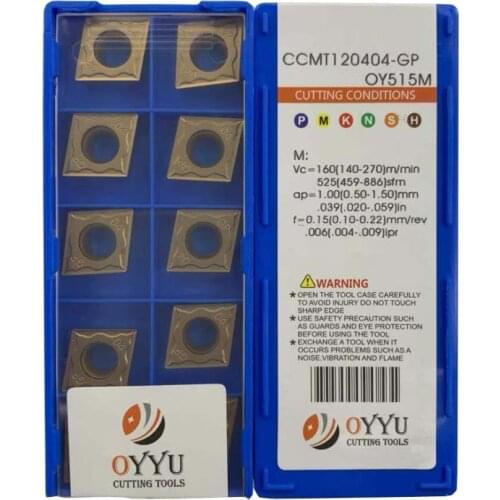 OYYU CCMT 120404 120408 CCMT120404-GP CCMT120408-GP OY515M Carbide Inserts CCMT431 CCMT432 Process Stainless Steel Lathe Tools