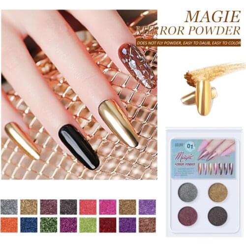 Pigment Glitter-Powder Nail-Mirror Polishing Dust-Decorations Metallic Chrome-Flakes Magic Mirror Powder Nail-Art Accessories