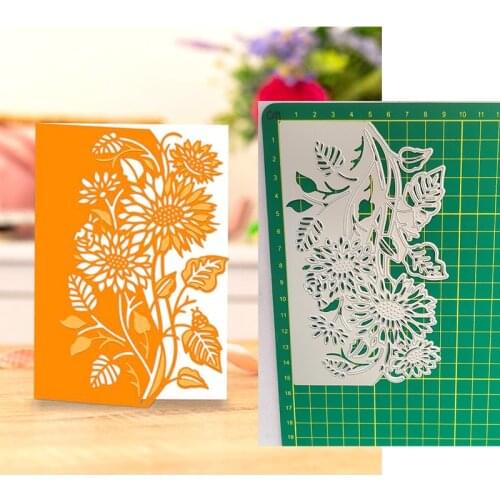 Cutting Dies Sunflower Flowers Lace DIY Mold Paper Metal Craft Dies for Card Making Cut Dies 2021 Embossing New Molds