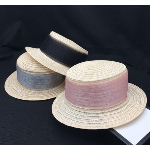 Japanese small pure and fresh and very fine lafite grass weaving straw hat sun hat summer tide beach hat the beach sun hat