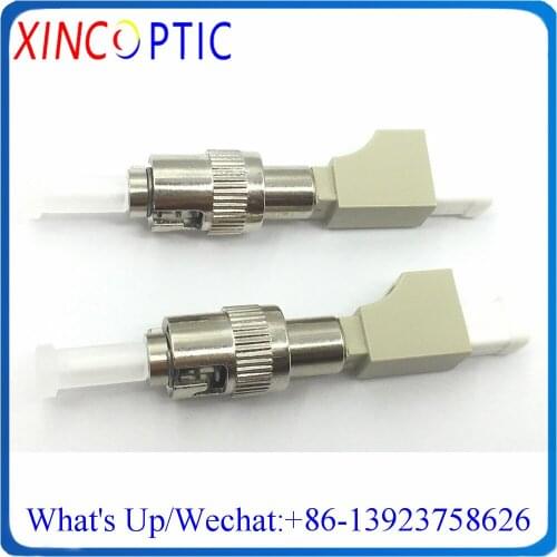 STUPC (Male) to LC UPC (Female) SM MM Simplex Fiber Adapter,ST-LC Multimode Single Mode Hybrid Fiber Optical Adaptor Connector