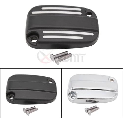 Motorcycle Brake Fluid Reservoir Master Cylinder Cover For Harley Touring V-Rod Street Electra Glide Road King 2007- 2015