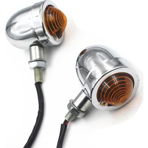 12v Universal Bullet Motorcycle Turn Signal Indicator Amber Blinker Lights Custom For Honda Yamaha Kawasaki Suzuki Chopper ATV