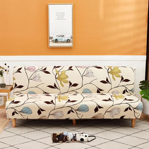 Universal Armless Sofa Cover for Living Room Elasticity Strenth Couch Cover Fully-wrapped Anti-dust Slipcovers Couch Cover