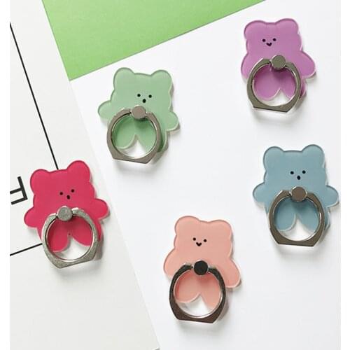 Universal Ring Holder Mobile Phone Holder Stand Cute Candy Color Bears Finger Ring Holder suporte celular For All Phone Table