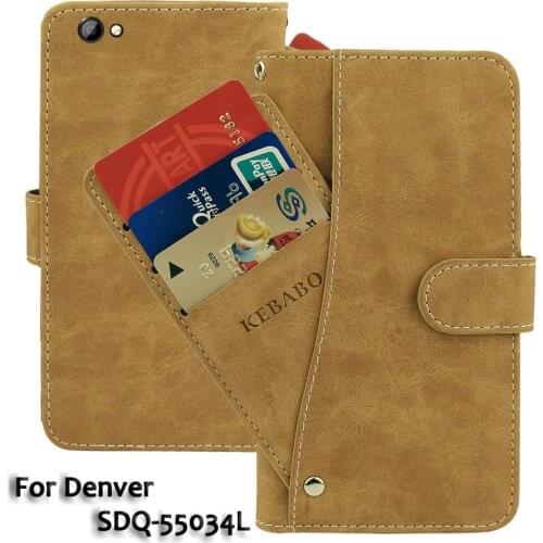 Vintage Leather Wallet Denver SDQ-55034L 5.5" Case Flip Luxury Card Slots Cover Magnet Stand Phone Protective Bags