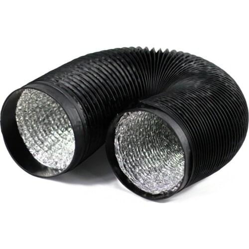 PVC aluminum foil exhaust pipe telescopic hose for range hood fume extraction water heater 150 - 200mm diameter ventilation pipe