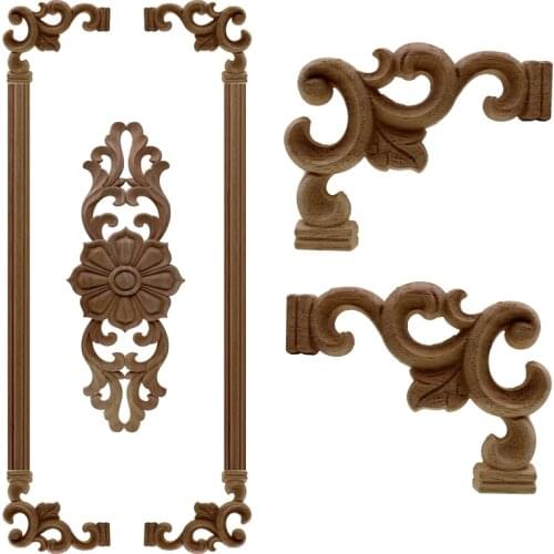 VZLX Wood Furniture Applique Wooden Lot Creative Home Decoration Maison Accessories Decorations Figurines Miniatures Carved