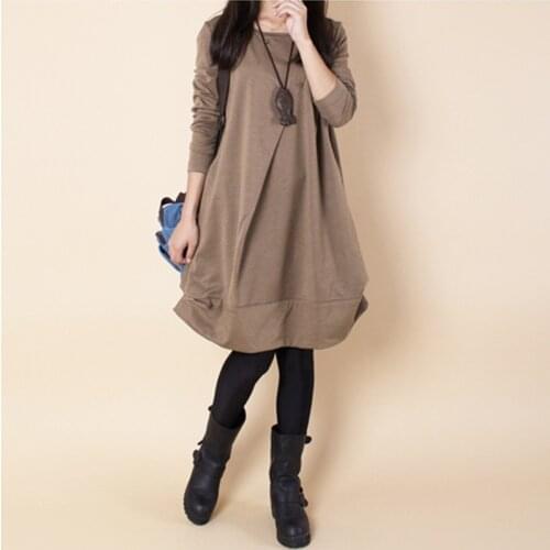 Female Dresses Women Plus Size Casual Ladys Long Sleeve Clothes For Pregnant Women Fashion Cotton Dress For Maternity Clothing