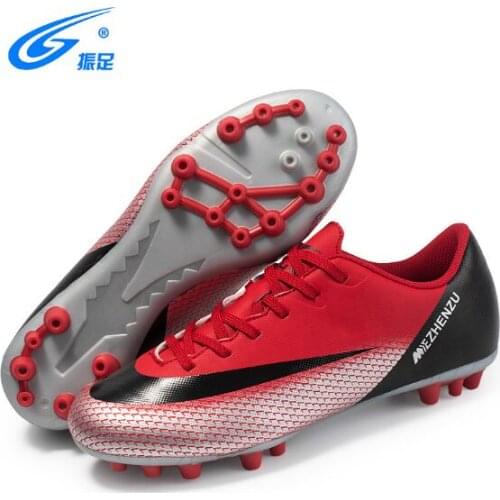 ZHENZU Outdoor Men Soccer Shoes Kids Boys Cleats Football Boots Long Spikes Sport Sneakers Size 32-44 scarpe da calcio