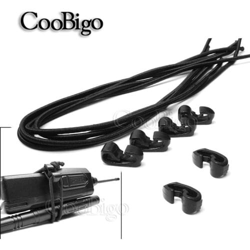 10pcs Black Outdoor External Strapping Plastic Hook Rope Buckle Elastic Rope Cord Bungee Ties With Hook Backpack Bag Parts