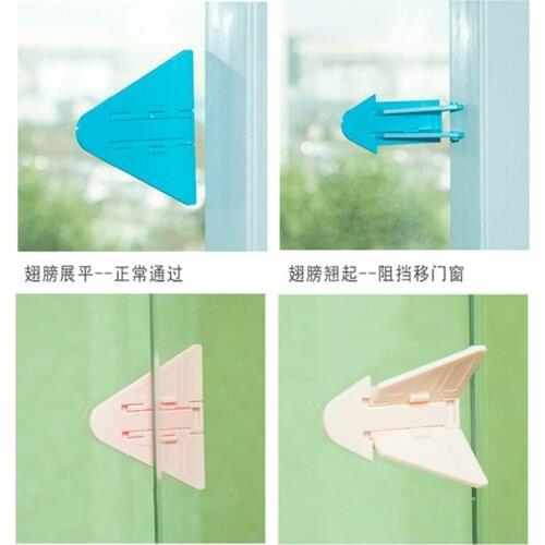 10 Pcs/lot Children Shift Window Lock Sliding Door Lock Push and Pull The Window Safety Lock Moving Door Lock 3colors