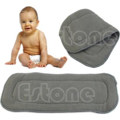 2020 New 5pcs/lot Bamboo Fiber Charcoal Washable Cloth Nappies Diaper Insert Reusable 5 Layers
