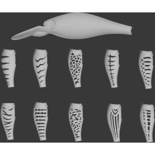 WLure Hard Plastic 3D Stencil for Tiny Minnow Good Action UPM515