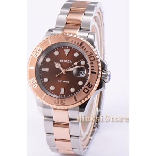 40mm Sapphire Crystal montre pour acier inoxydable Poignet Date Analogique montres Hommes Marque Horloge bonbon Waterproof