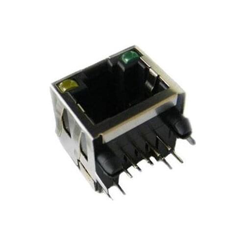 8pin RJ45 Connector RJ45 Socket PCB Mounting Network Adapter For Ethernet Network Data Transfer with Lamp