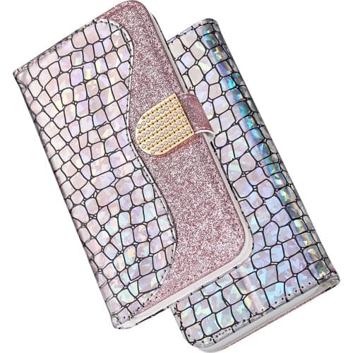 Luxury Leather Case for Xiaomi Redmi Note 7 6 5A Pro 6A Bling Alligator Glitter Flip Book Case for Redmi Note 7 6 Pro 5A Cases