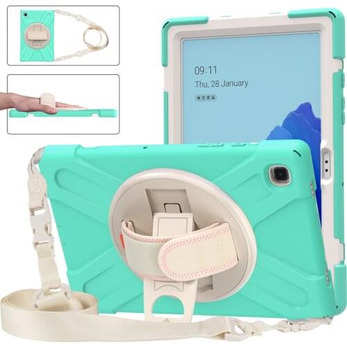 Kids Safe Hand Strap Stand Tablet Foam Shockproof Cover for Samsung Galaxy Tab A7 10.4 T500 T505 2020 Case Shell Shoulder Strap