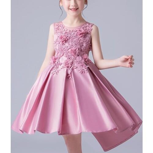 Kids Dress For Girls Costumes Wedding Birthday Party Tailing Evening Elegant Princess Formal Children’s 3-12 Dress a06